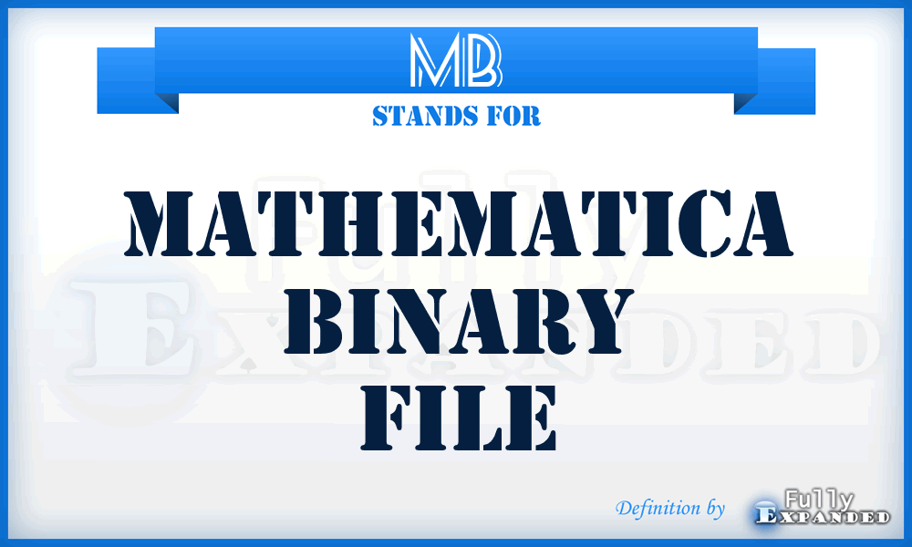 MB - Mathematica Binary file