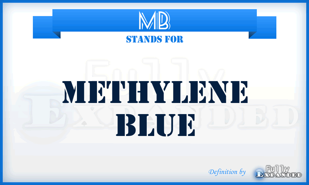 MB - methylene blue
