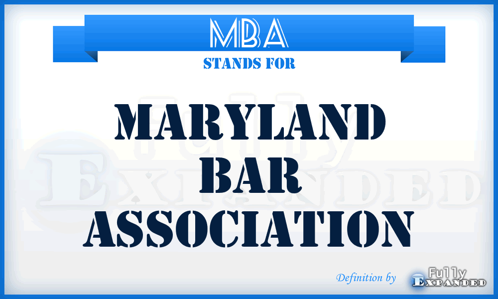 MBA - Maryland Bar Association