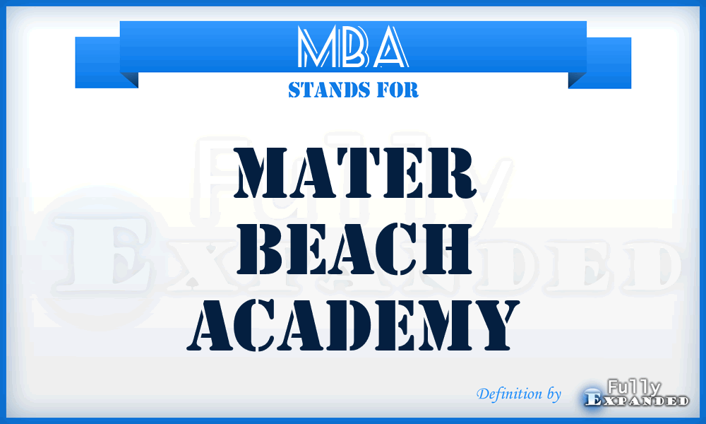 MBA - Mater Beach Academy