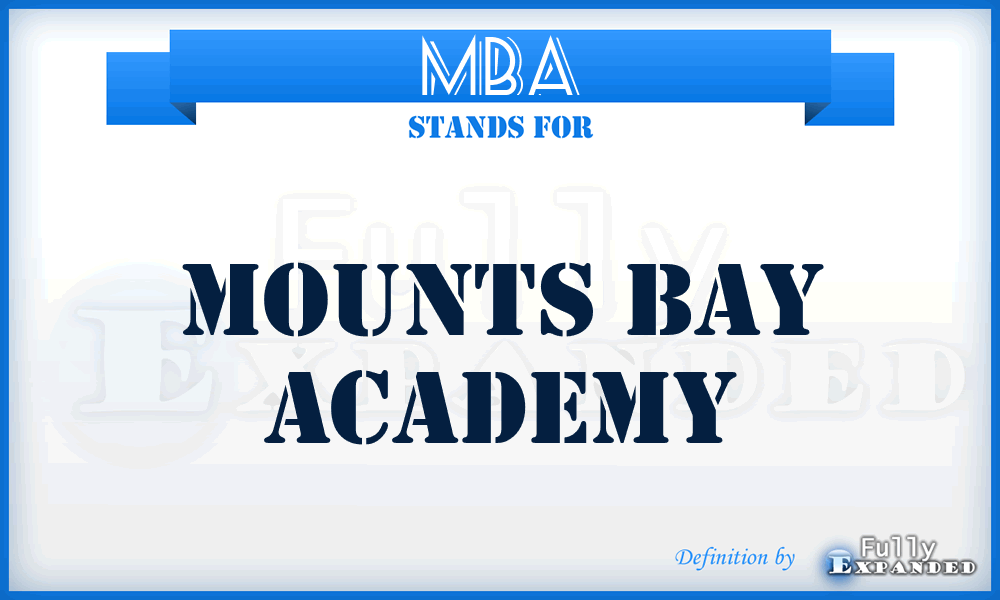 MBA - Mounts Bay Academy