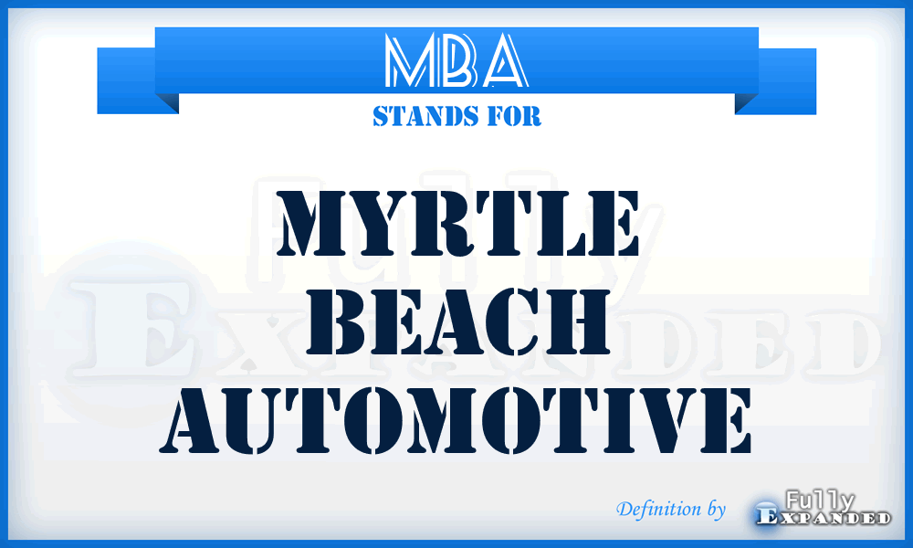 MBA - Myrtle Beach Automotive