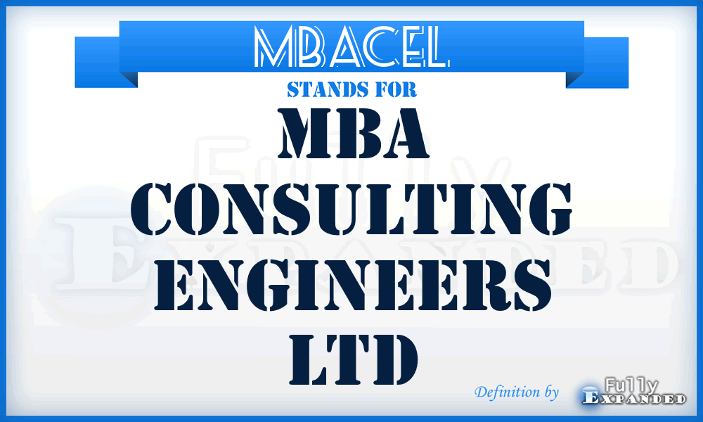 MBACEL - MBA Consulting Engineers Ltd