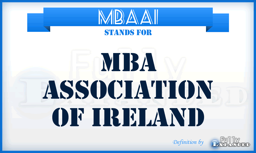 MBAAI - MBA Association of Ireland