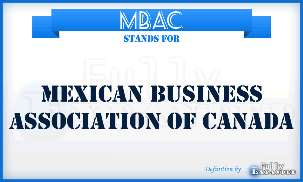 MBAC - Mexican Business Association of Canada