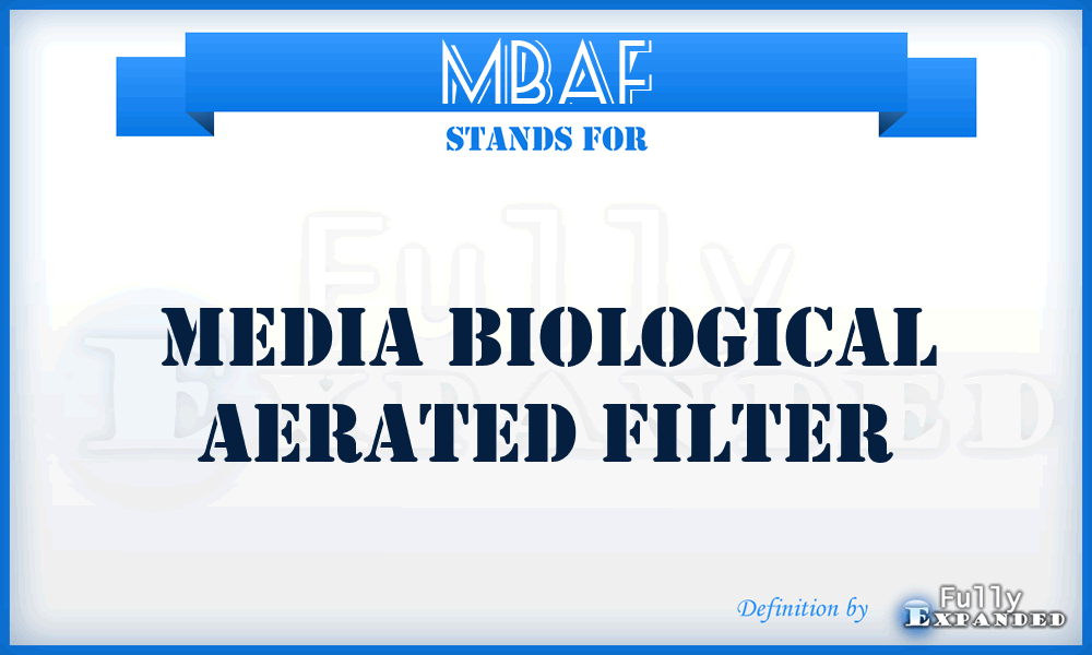 MBAF - media biological aerated filter