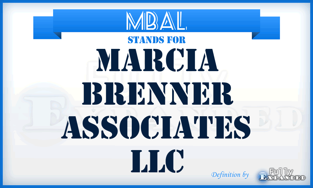 MBAL - Marcia Brenner Associates LLC