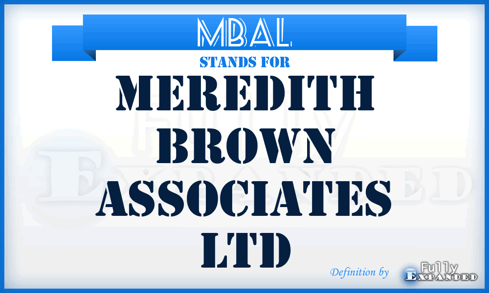 MBAL - Meredith Brown Associates Ltd