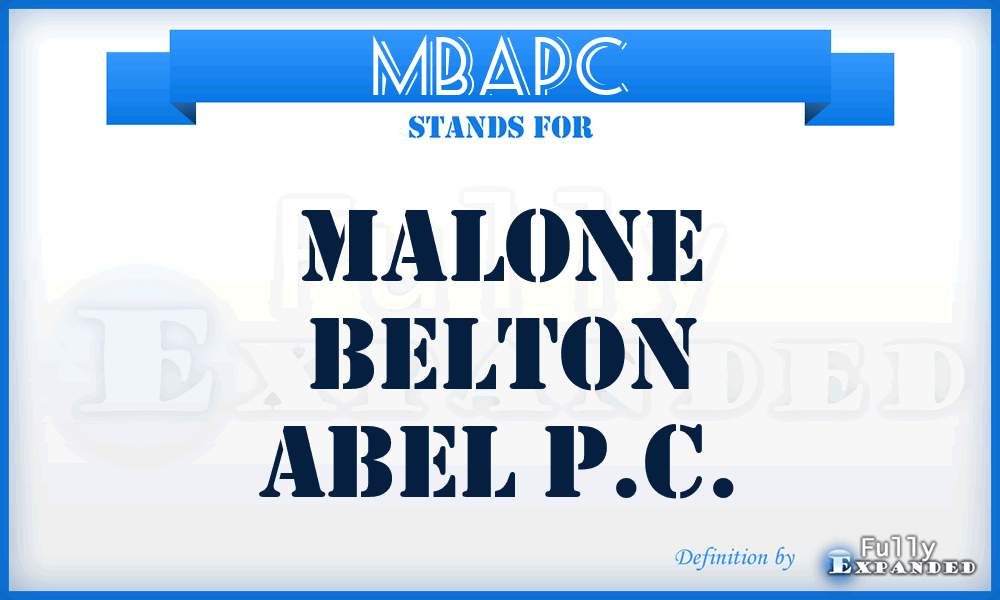 MBAPC - Malone Belton Abel P.C.