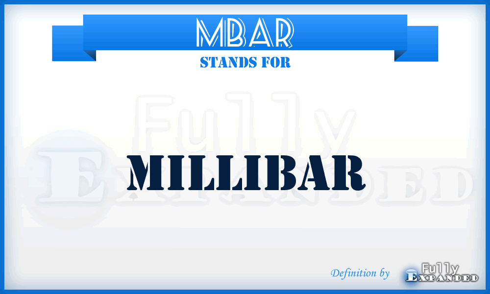 MBAR - Millibar