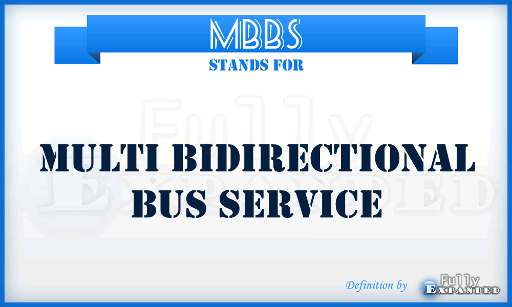 MBBS - Multi Bidirectional Bus Service