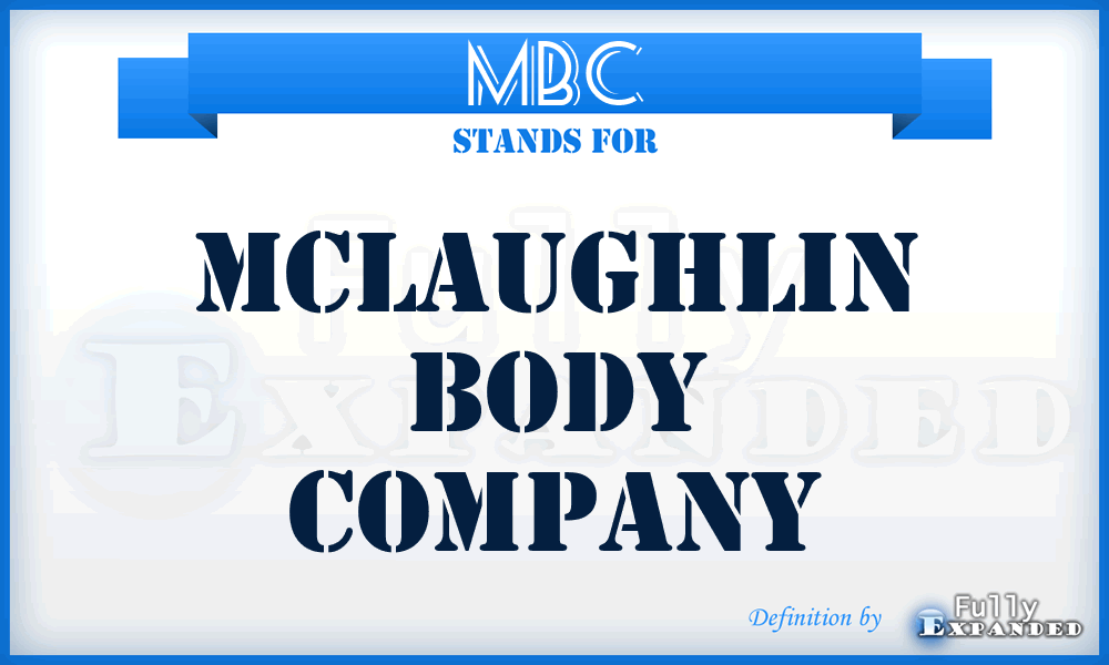 MBC - Mclaughlin Body Company