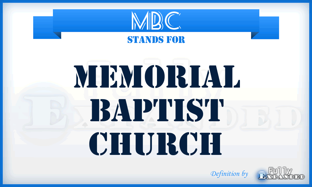 MBC - Memorial Baptist Church