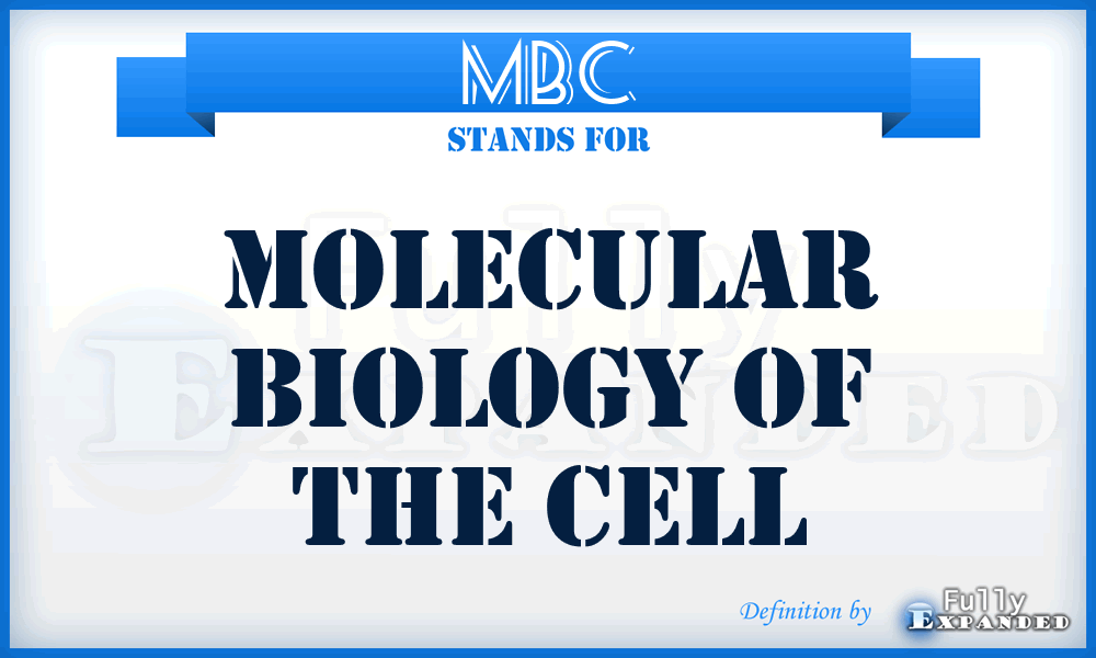MBC - Molecular Biology of the Cell