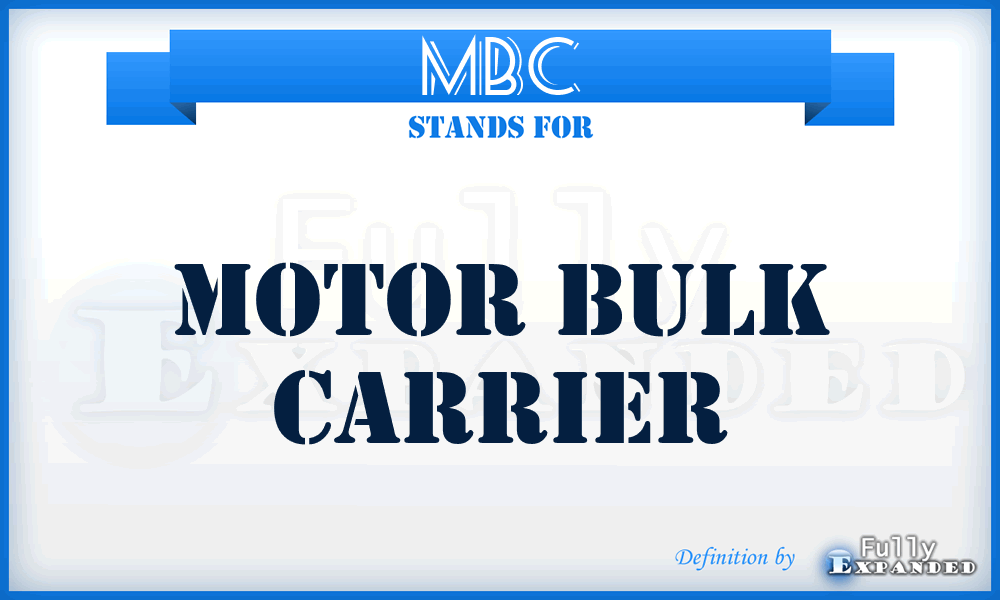 MBC - Motor Bulk Carrier