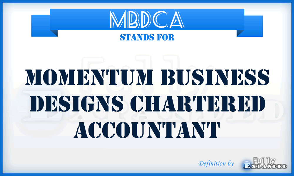 MBDCA - Momentum Business Designs Chartered Accountant