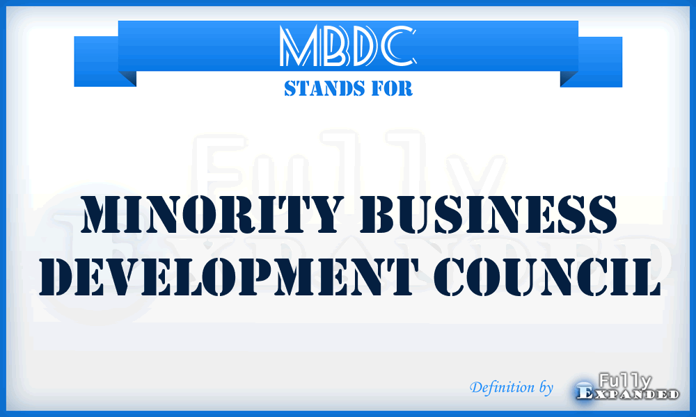 MBDC - Minority Business Development Council