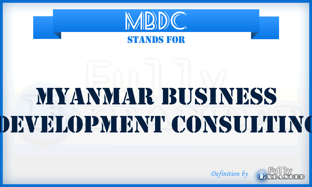 MBDC - Myanmar Business Development Consulting