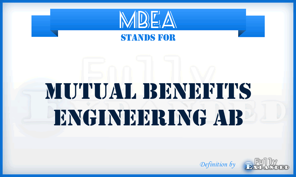 MBEA - Mutual Benefits Engineering Ab