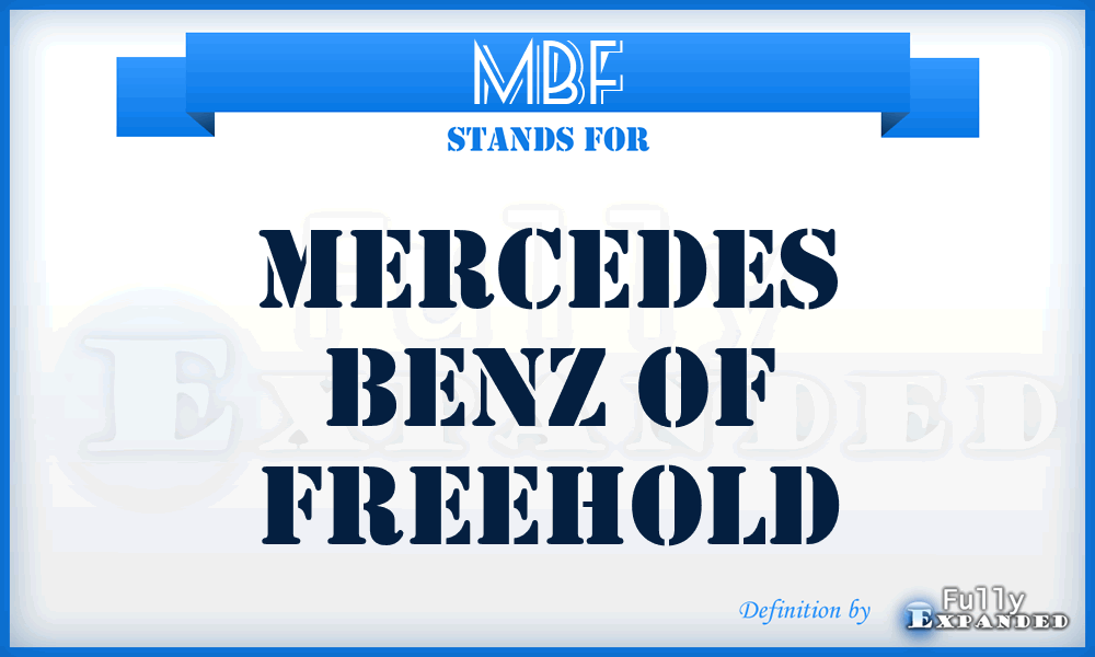 MBF - Mercedes Benz of Freehold