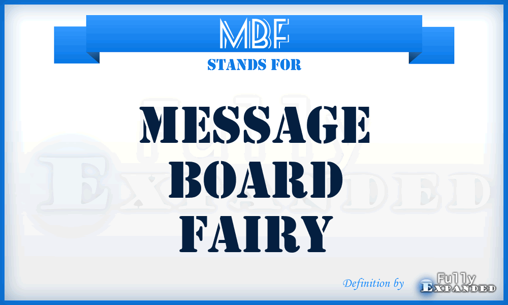 MBF - Message Board Fairy