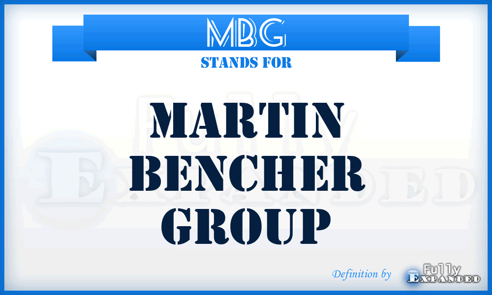 MBG - Martin Bencher Group