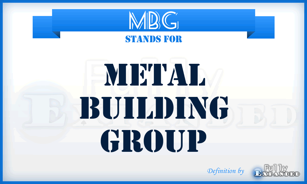 MBG - Metal Building Group
