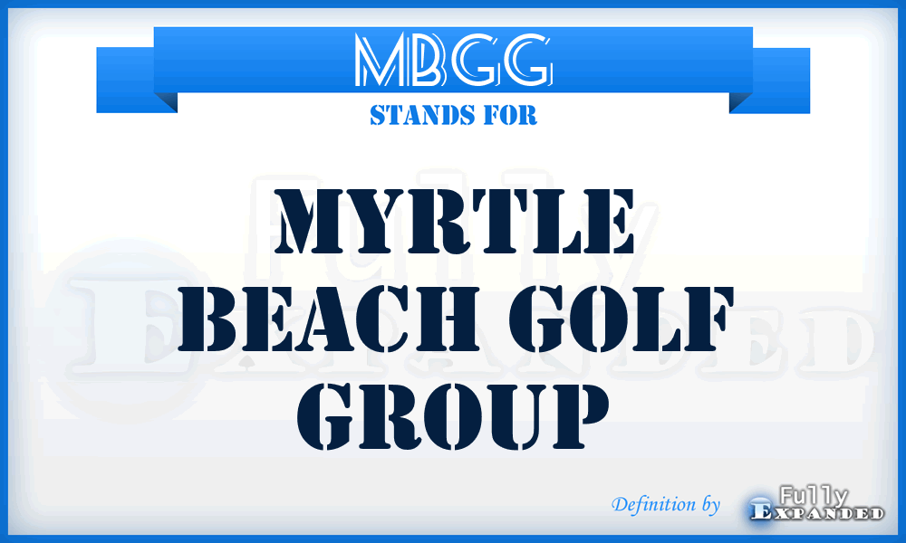 MBGG - Myrtle Beach Golf Group