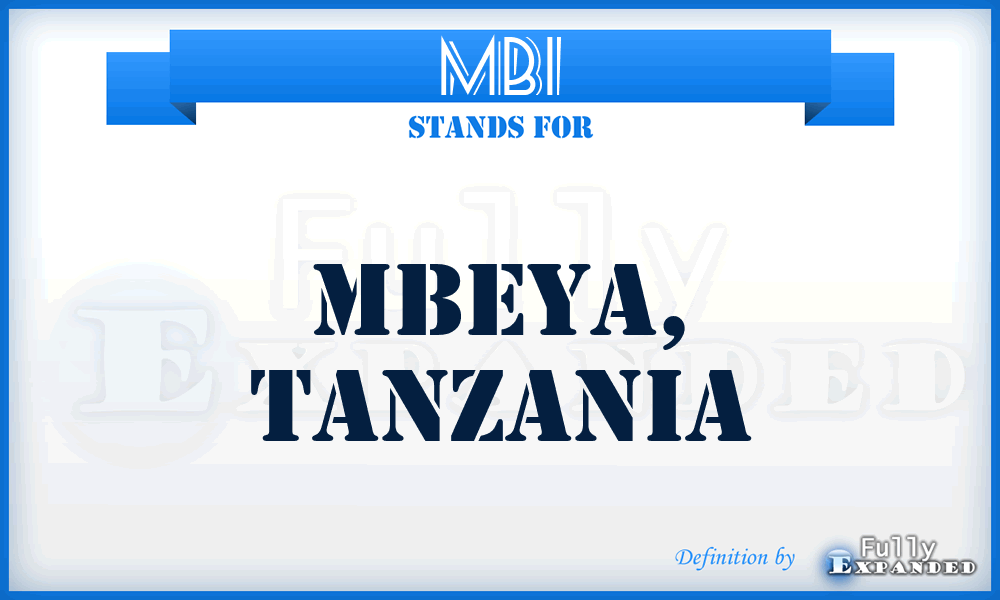 MBI - Mbeya, Tanzania
