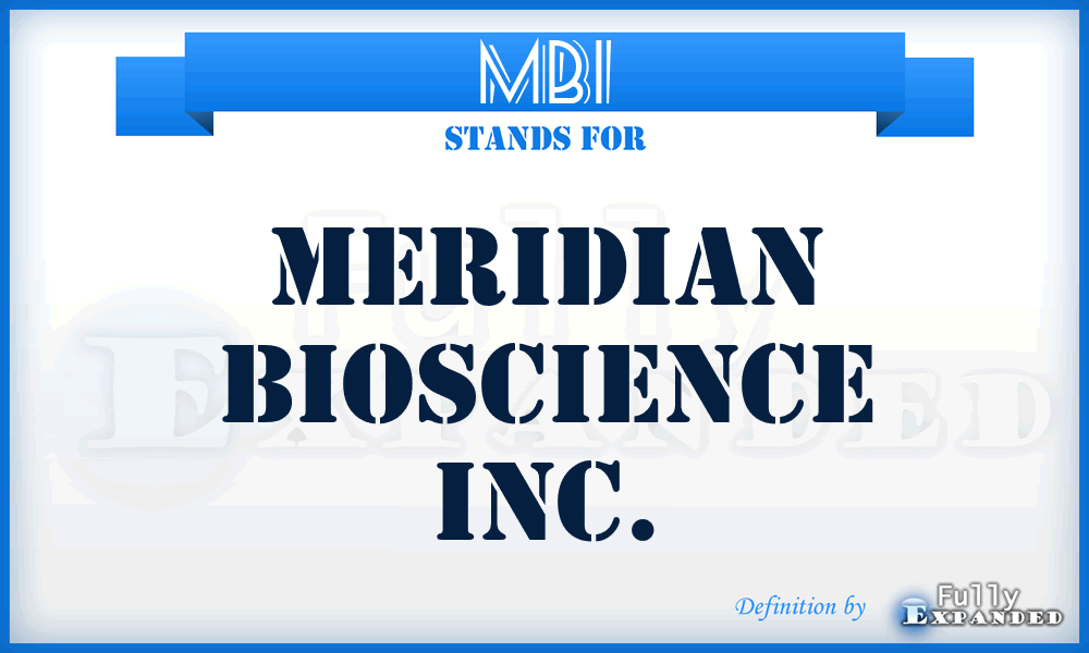 MBI - Meridian Bioscience Inc.