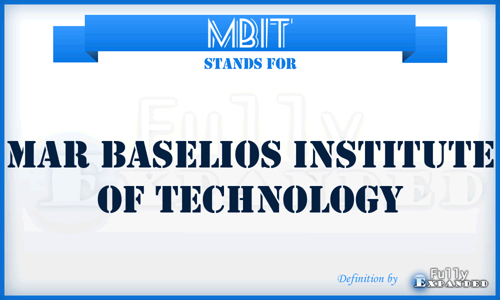 MBIT - Mar Baselios Institute of Technology