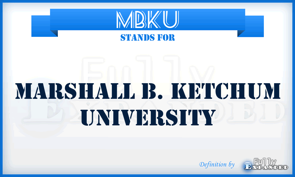 MBKU - Marshall B. Ketchum University