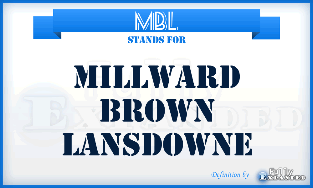 MBL - Millward Brown Lansdowne