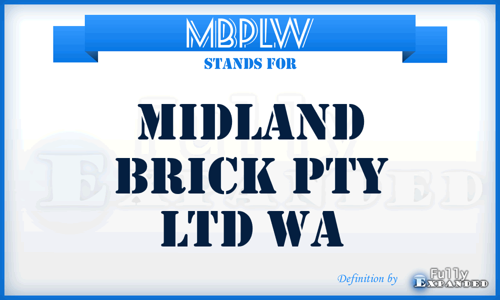 MBPLW - Midland Brick Pty Ltd Wa