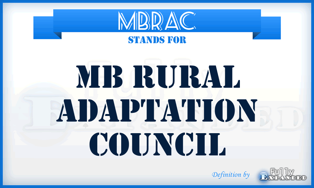 MBRAC - MB Rural Adaptation Council