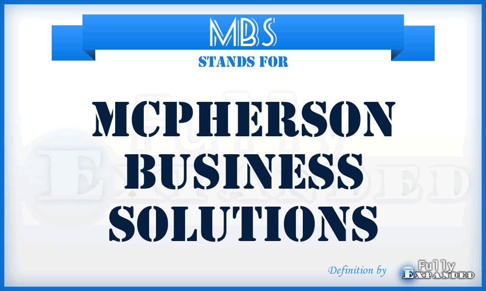 MBS - Mcpherson Business Solutions