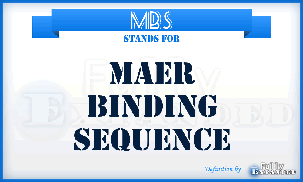 MBS - MaeR binding sequence