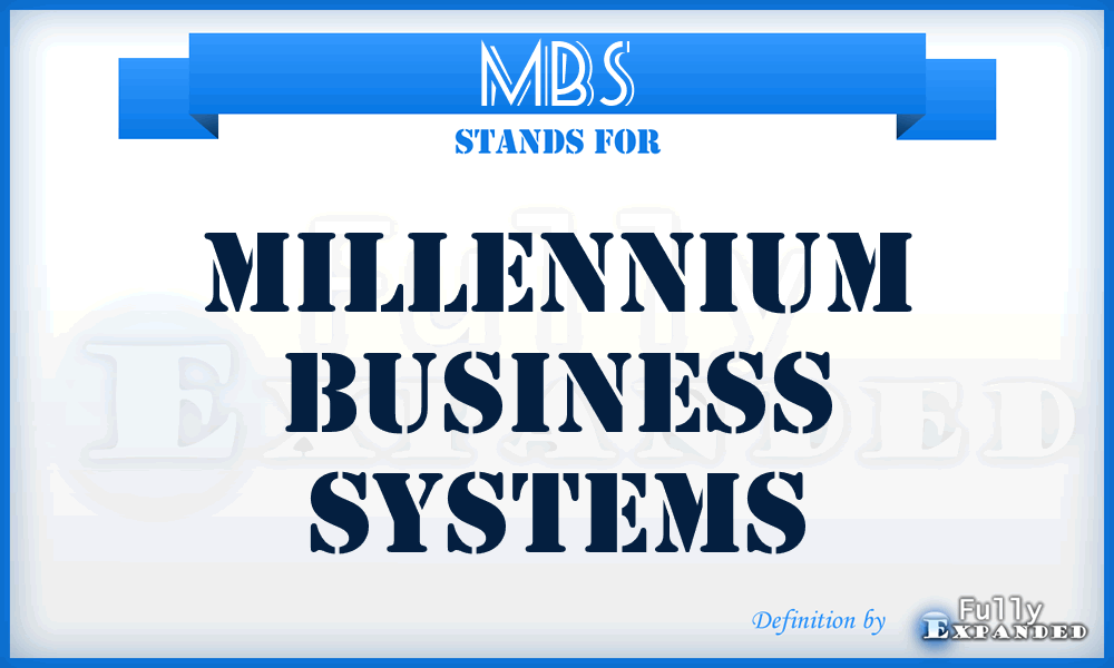 MBS - Millennium Business Systems