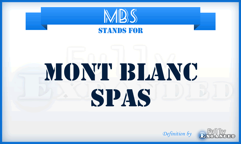 MBS - Mont Blanc Spas