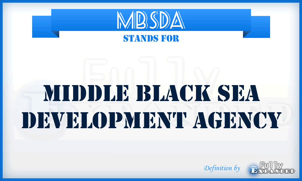 MBSDA - Middle Black Sea Development Agency