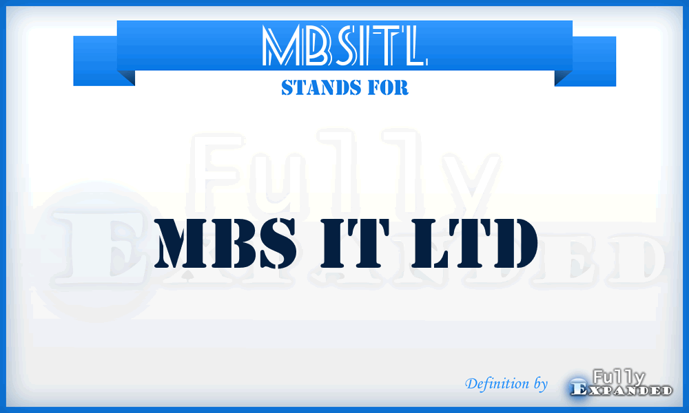 MBSITL - MBS IT Ltd