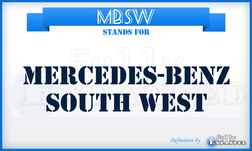MBSW - Mercedes-Benz South West
