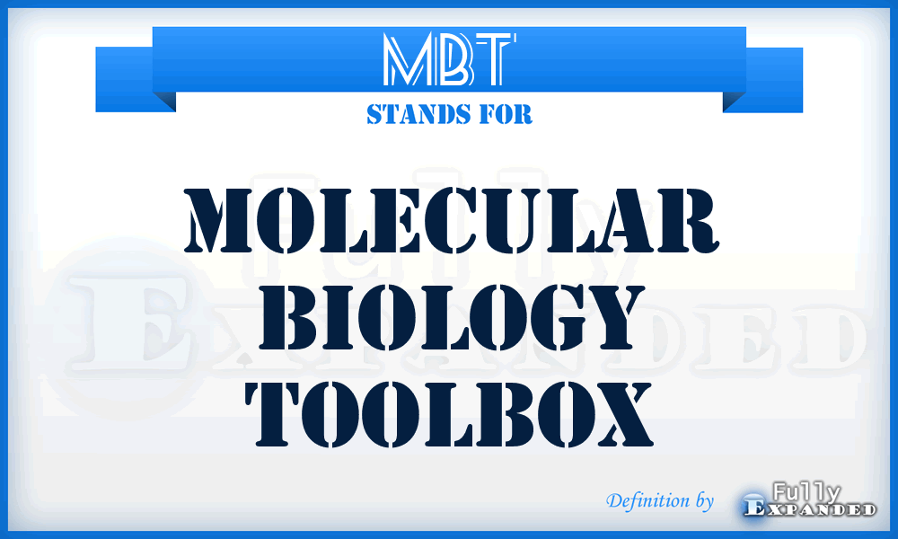 MBT - Molecular Biology Toolbox