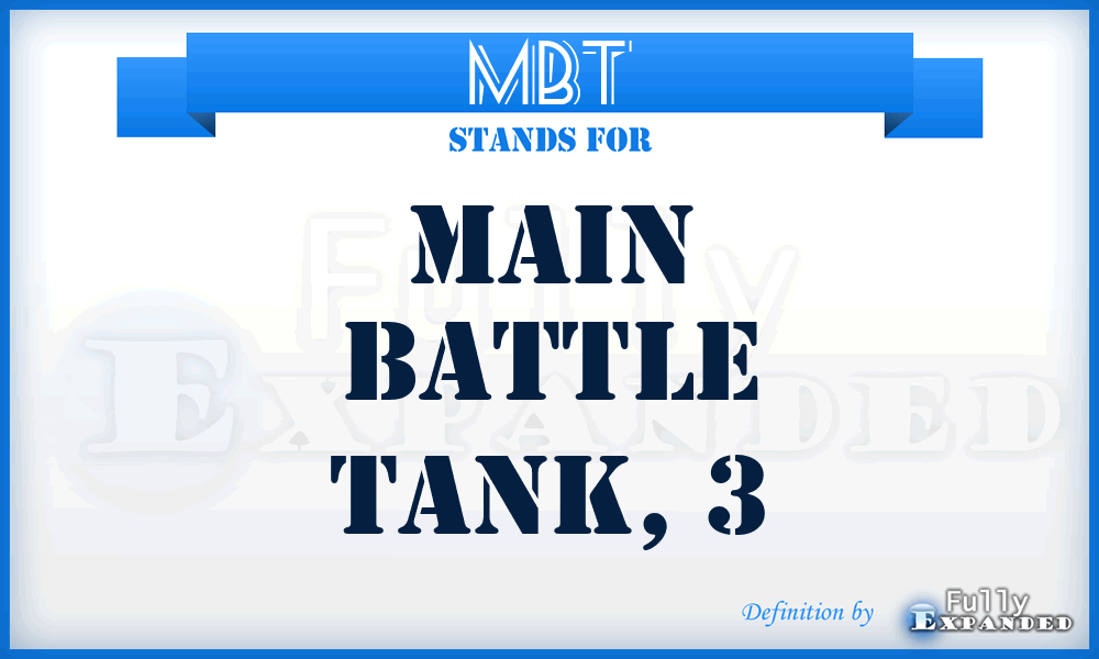 MBT - main battle tank, 3