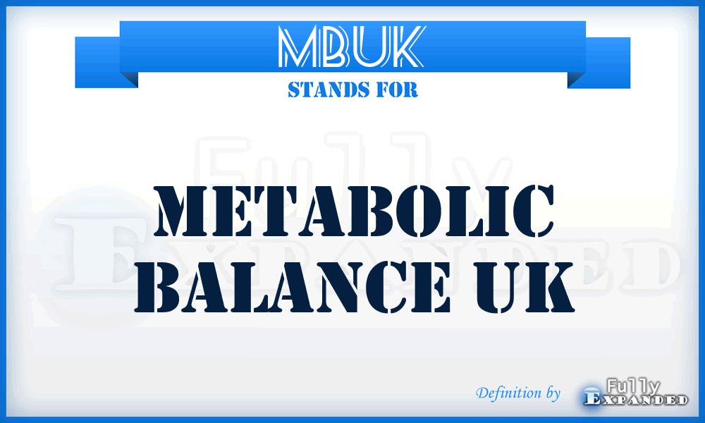 MBUK - Metabolic Balance UK