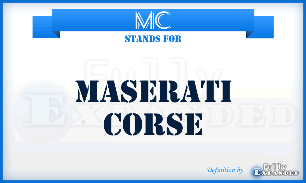 MC - Maserati Corse