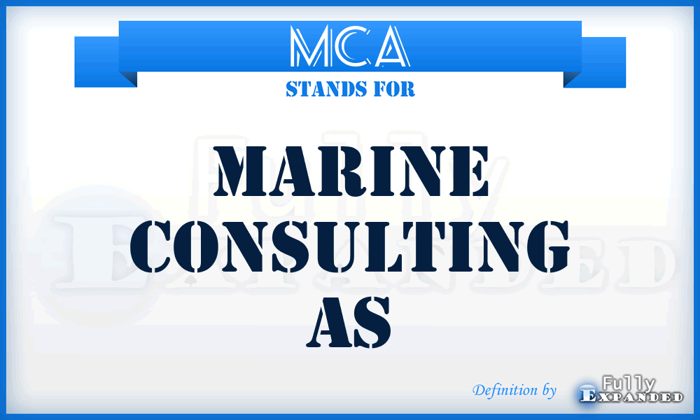 MCA - Marine Consulting As