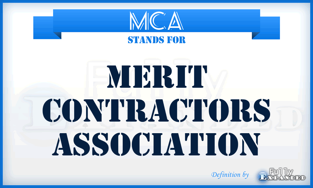 MCA - Merit Contractors Association