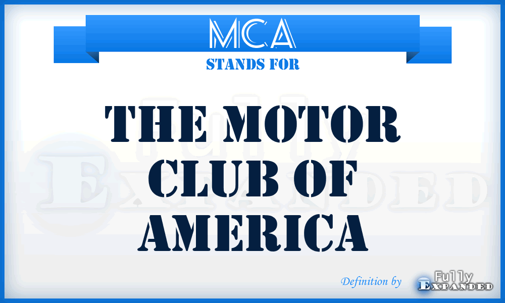 MCA - The Motor Club of America