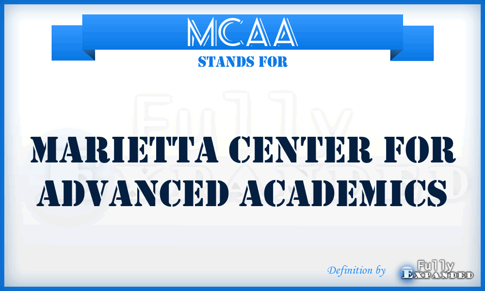 MCAA - Marietta Center for Advanced Academics